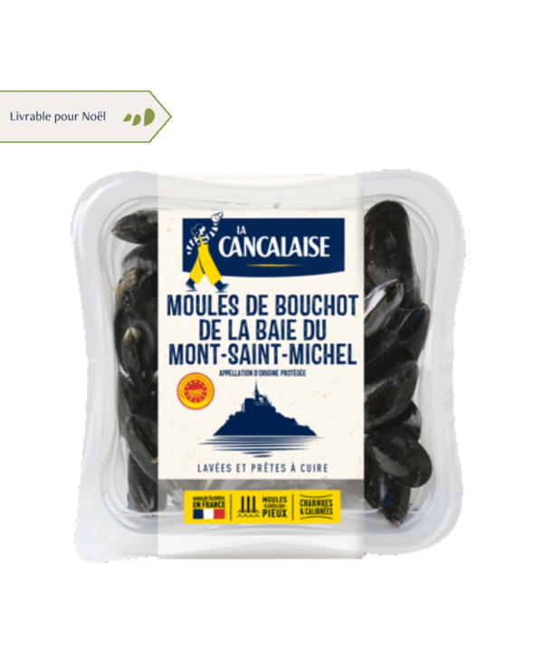 Moules de bouchot de la Baie du Mont-Saint-Michel AOP en barquette