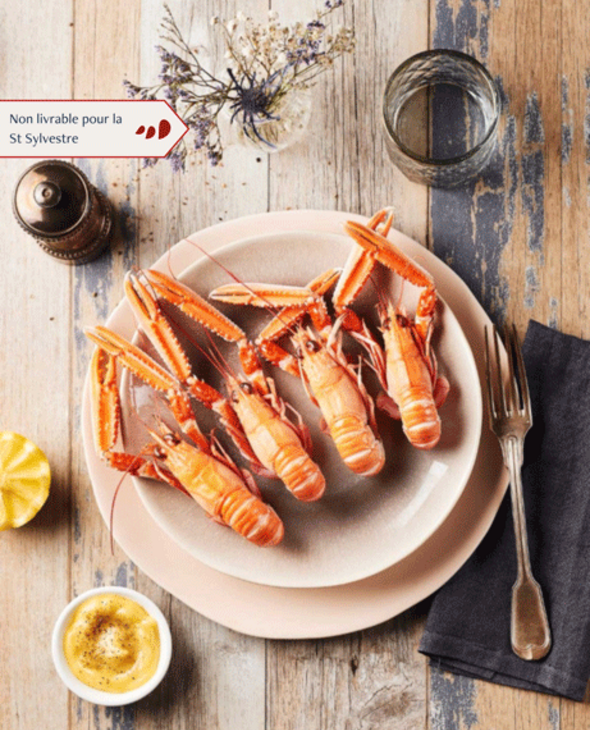 Langoustines grosses cuites par nos soins