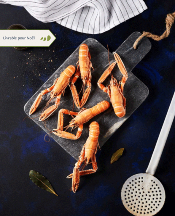 Langoustines moyennes cuites par nos soins