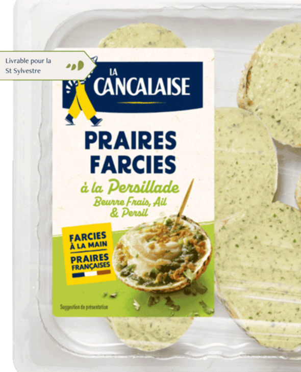 Praires farcies à la persillade